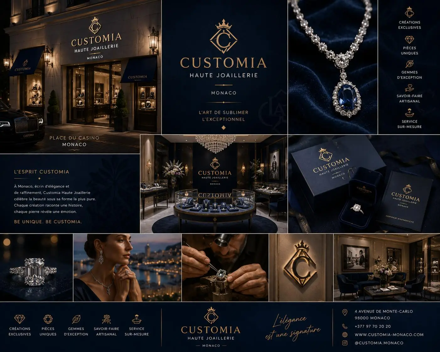 Identité Customia pour une maison de haute joaillerie