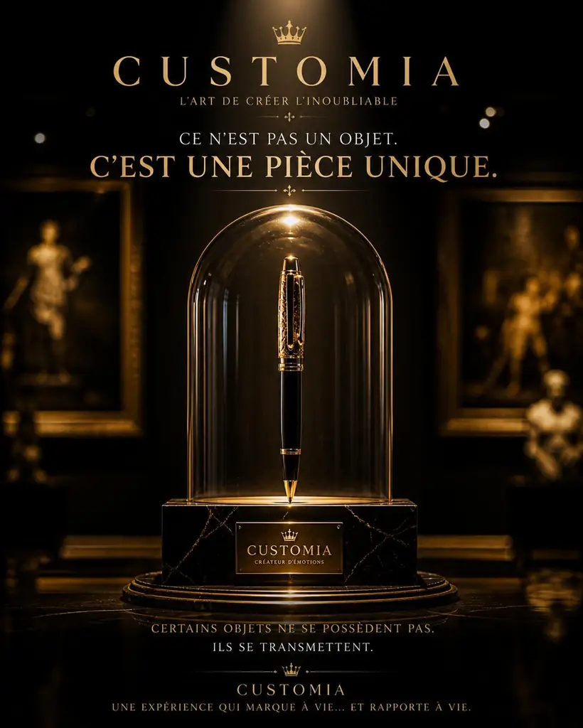 Ce n'est pas un objet, c'est une pièce unique — pièce sous cloche dorée